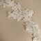 Ivory Beaded Bridal Appliques 10" Sequin Lace Pair for Wedding Gowns, Veils & Dresses